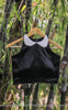 Black Satin Blouse with Pearl Encrusted Peter Pan Collar