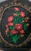 Black Silk-Crepe Blouse With Hand Embroidered Flower and Victorian Art Motif