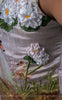 Light Lavender Raw-Silk Blouse With Hand Embroidered Ribbon Work Swan Motif