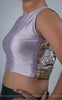 Light Lavender Raw-Silk Blouse With Hand Embroidered Ribbon Work Swan Motif