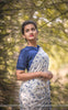 Ink Stain Muslin-Cotton Hand-painted Saree