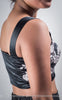Ella Black Lycra-Satin Floral Embroidered Blouse