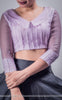 Lavender Breeze Pure Silk-Organza Designer Blouse