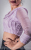 Lavender Breeze Pure Silk-Organza Designer Blouse