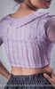 Lavender Breeze Pure Silk-Organza Designer Blouse