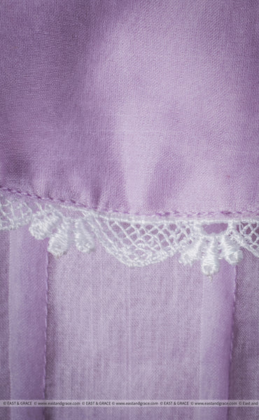 Lavender Breeze Pure Silk-Organza Designer Blouse