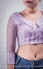 Lavender Breeze Pure Silk-Organza Designer Blouse