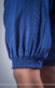 Ink Stain Blue Cotton-Satin Blouse With Bows