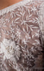 Magnolia White Pure Silk-Organza & Lycra-Satin Boat-neck Blouse with White Hand Embroidery