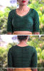 Dark Forest Green Raw Silk Blouse