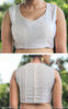 Soft Pink Raw Silk Blouse With Pearl Embroidery