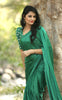 Sweet Pear Celadon Green Pure Satin Georgette Saree